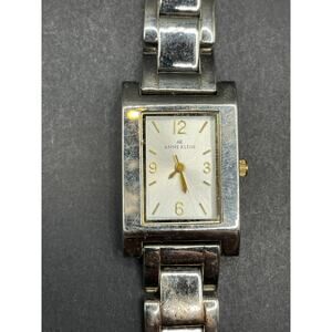 Anne Klein Women's 10/1409 Silver Dial Gold Accented Quartz Watch 21.5mm 6.5"